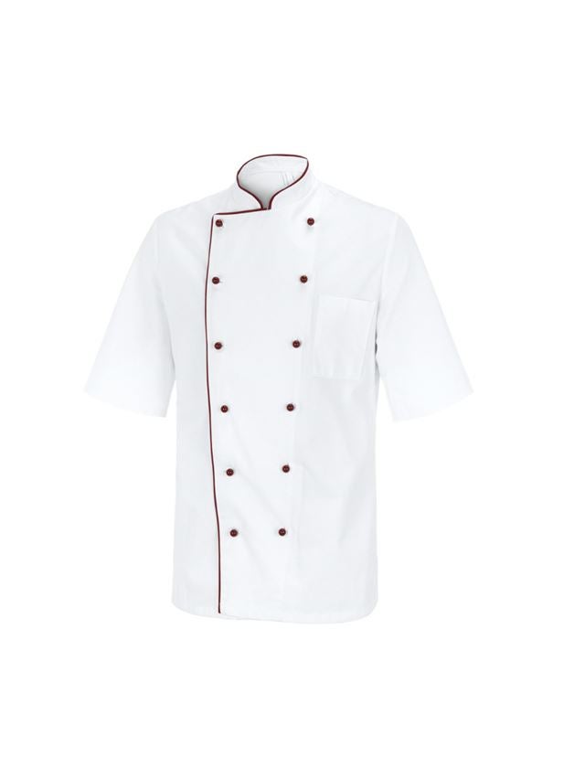 Maglie | Pullover | Camicie: Giacca da cuoco Marseille + bianco/bordeaux