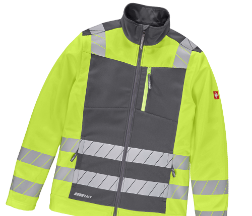 Giacca Softshell segnaletica e.s.motion 24/7 in antracite/giallo fluo
